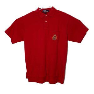 Polo Ralph Lauren Mens Medium Solid Red SS Polo